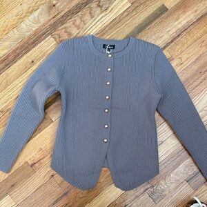 Fever Taupe Button-Up Women's Cardigan